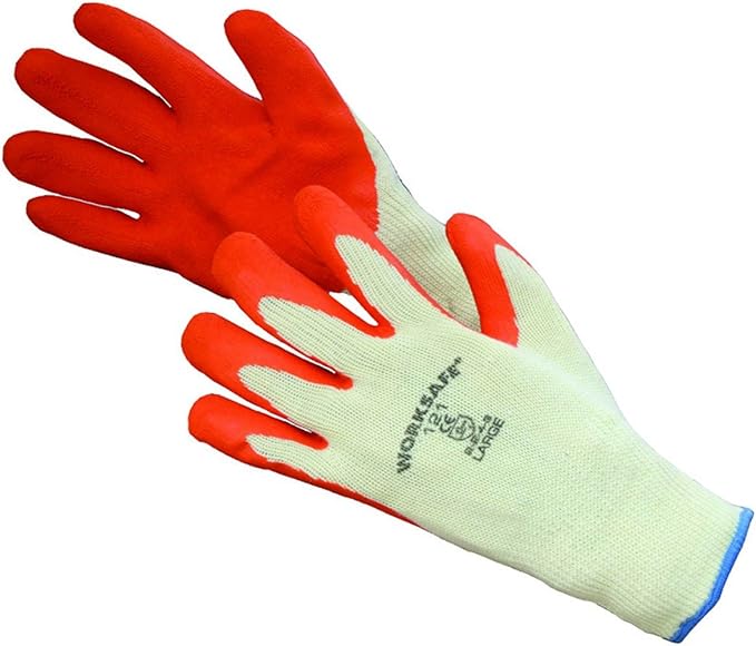 Worksafe 121 Super Grip, Latex Coated Palm, Breathable Open Back Gloves
