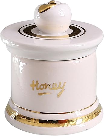 Amazon お祝いhoneyディッシュ 2ピースセラミックhoney Dish Lid With Honey Inゴールド英語文字 Great Gift For Yom Kippur Rosh Hasana安息日purim Sokot Simchat Torah Hanukkah Passoverラグバオメルshavuot Rabbi Temple Chupah結婚祝いバーmitzvah Bat