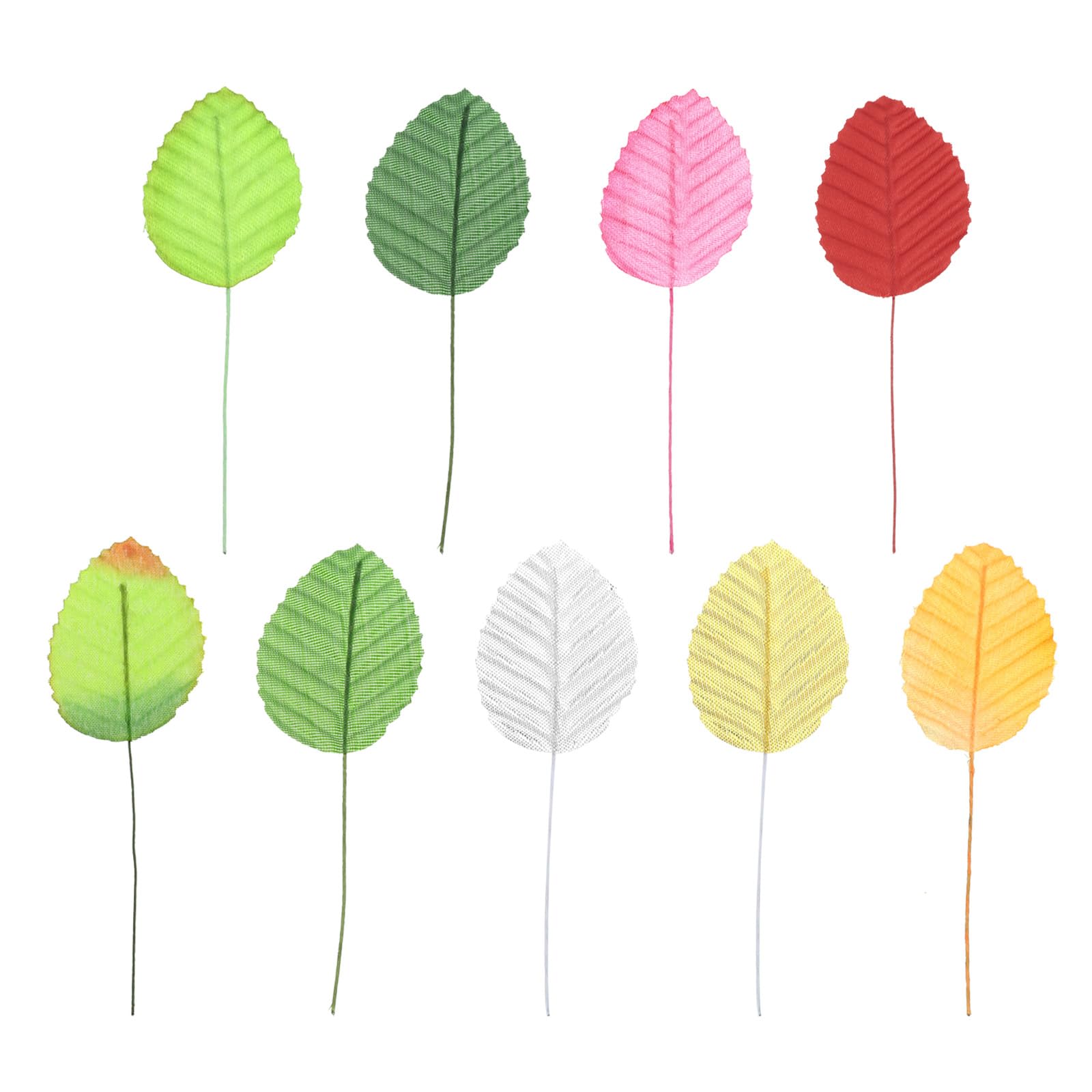 PATIKIL Artificial Leaves with Stems, 90 Pack Fake Leaves Silk Faux Leaf for DIY Home Wedding Decoration Bouquets Wreaths Party Decor
