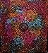 Popular Handicrafts Tie Dye Hippie Kaleidoscopic Star Intricate Floral Design Indian Bedspread Good Luck Marshala 90x84 Inches,(230cmsx215cms) Tye Dye Multi Color