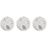FIRST ALERT BRK SC7010B-3 Hardwired Smoke and Carbon Monoxide (CO) Detector with Battery Backup, 3-Pack