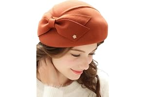 HIMESPORT Women Vintage Bowknot Berets with Beading Autumn Winter French Artist Hat Painter Hats Female Bowler Hat Warm Cap