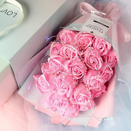 Stella Di Natale Appassita.Amymgll Sapone Artificiale Floralt Fiori Esclusivi Di Alta Qualita Fiori Di Rose Eterne Mai Appassite Per San Valentino Compleanno Anniversario Natale Rosa Amazon It Casa E Cucina