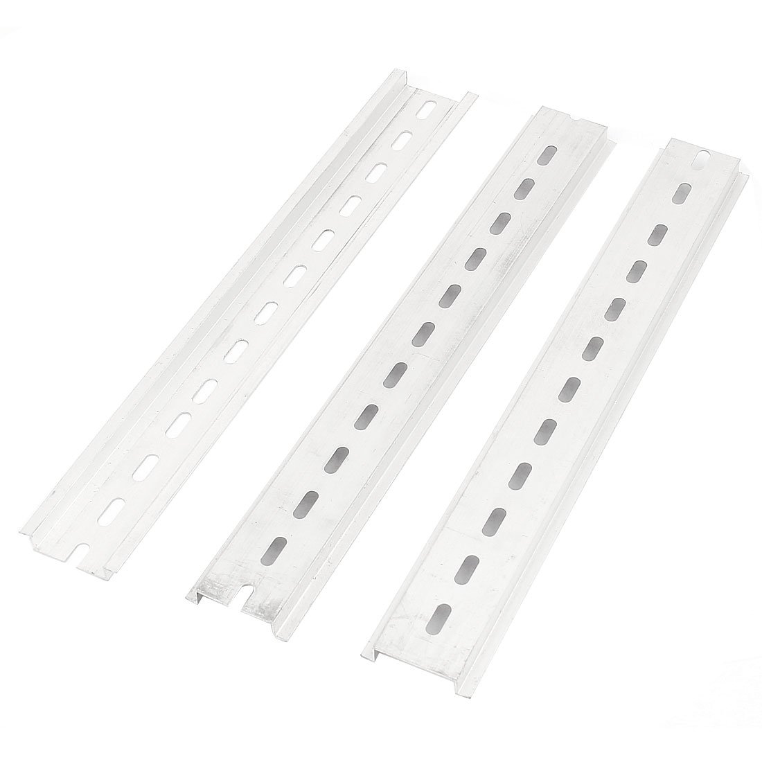 Sellify 25cm Long U Groove Slotted Aluminum Drawer Slides Silver