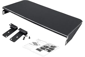 Utheer Folding Front Shelf for Traeger Pro 22, Pro 575, Ironwood 650 Pellet Grills, BAC362 Grill Accessory 25" x 12", Heavy-Duty Steel Table Supports 60 LBS, Foldable Prep & Storage Station