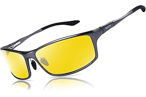 BIRCEN Night Vision Glasses for Driving: HD Al-Mg Frame Night Driving Glasses for Men