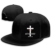 Jesus Christ Hats Mens Snapback Flat Bill Brim Hats for Men Snap Backpack Dad Life Jesus Christian Crosses Baseball Cap