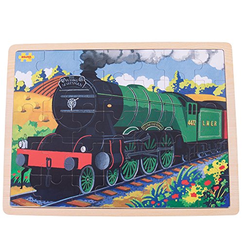 Bigjigs Toys Flying Scotsman Wooden Jigsaw Tray Puzzle - 35 Piece Puzzle