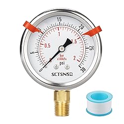 SCTSNSR 0 to 30 Psi Pressure Gauge, Glycerin Liquid