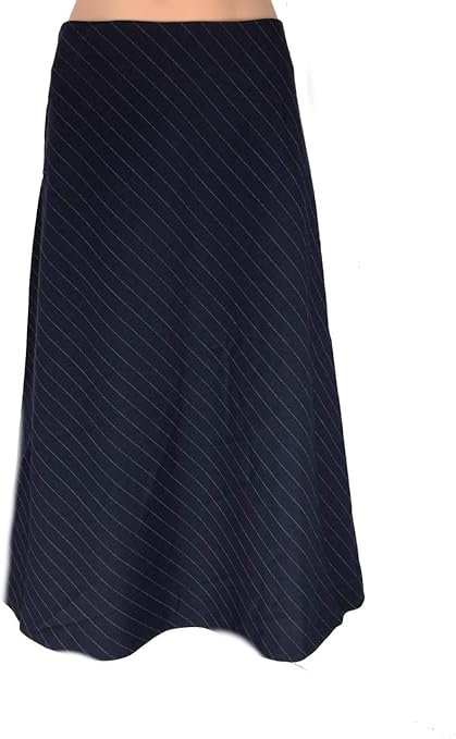 pinstripe midi skirt