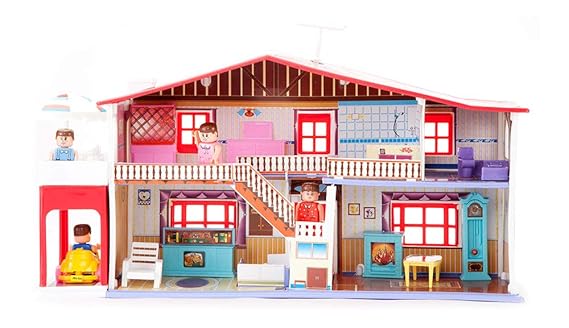 EVAN Deluxe Fully Furnished Doll House Playset for Kids