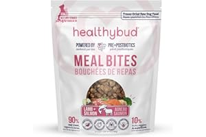 healthybud Freeze Dried Raw Dog Food 14.1oz - Grain Free Liver Meal Bites - High Protein Puppy Food with Human-Grade Natural 
