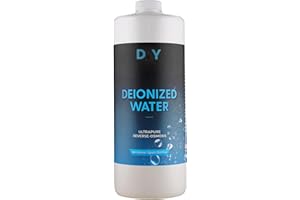 CHEMBOYS DIYChemicals Deionized Water (DI) – Filtered Demineralized Water Purification Softener Solution for Cleaning, Cosmetics, Automotive, Laboratory Equipment, Plants – Bulk DI | 1 Quart (32 fl oz)