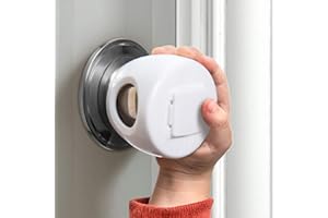 BETERTEK Door Knob Safety Cover for Kids, Child Proof Door Knob Covers, Baby Safety Door knob Handle Cover Lockable Design (4 Pack)