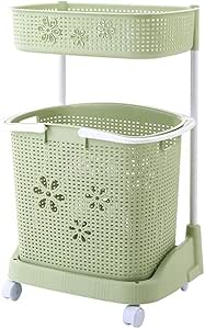 XJY Cestos de lavandería, cestas de Lavado for Lavado, Doble Cesta de