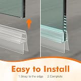 Ibergrif 1000mm Bath Shower Screen Door Seal Strip 5-8mm Glass Adjustable view 5