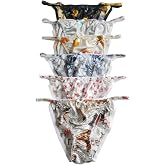 Yavorrs 6Pieces Women's Silk String Panties Bikini Flower Size S-XXL(26-41")