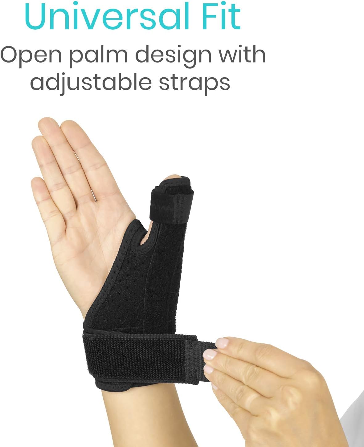 Vive Thumb Brace - for Dequervains Tendonitis and Arthritis - Fits Men and Women Left and Right Hand - Spica Splint Support Wrap - Wrist Stabilizer for Carpal Tunnel, Sprains, and Trigger Pain Relief: Health & Personal Care