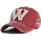 Distressed Vintage Hat Adjustable Snapback Retro Style, Cotton Baseball Cap Trucker Hiking Hat