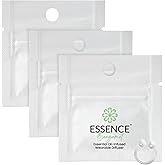 Essence Wearable Aromatherapy Nasal Diffuser – Bergamot Essential Oil Nose Ring Silicone Inhaler for Stress & Mood Support - Made in USA & Travel-Friendly (3 Pack)