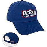 Desert Cactus DePaul University Baseball Hat Blue Demons Brimmed Embroidered Cap Adjustable Cloth Strap Adult (Style B)