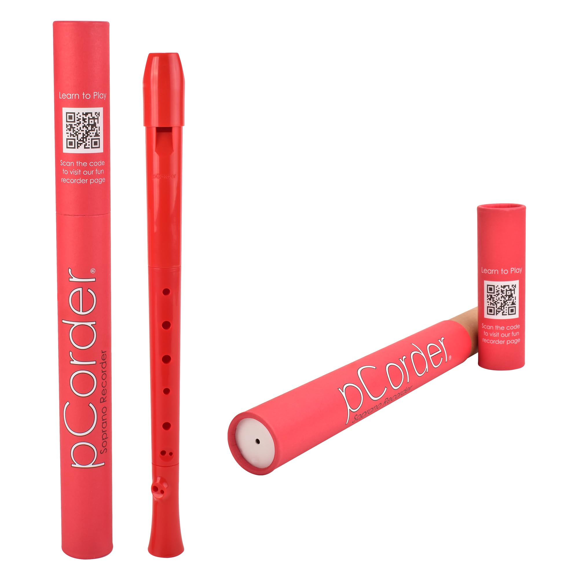 pCorder Soprano Recorder in C, Baroque Fingering with Double Holes