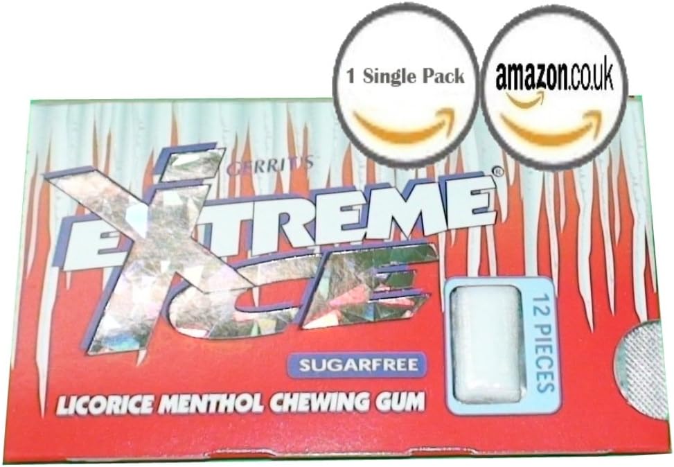 Gerrits Extreme Ice Licorice Menthol Chewing Gum 12 Piece Pack