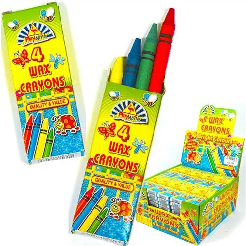 Wax Crayons Kids Party Bag Fillers 4 in pack 10 packs supplied by Party