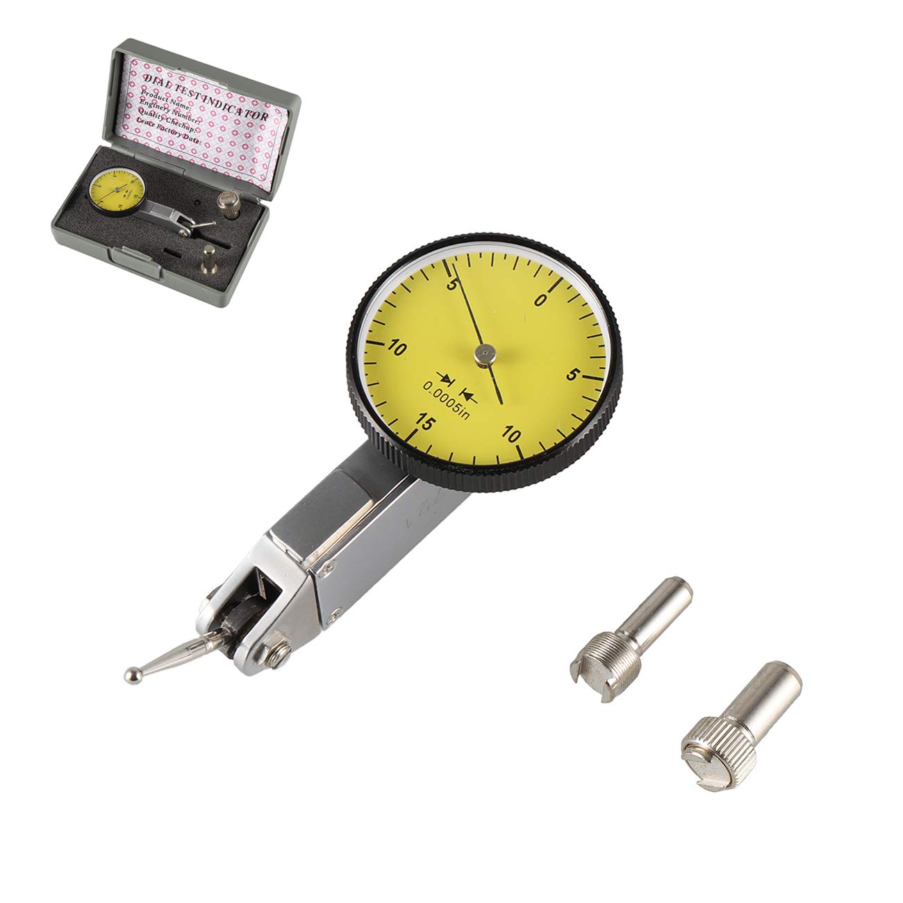 HGC Precision Yellow 0.030&quot; Test Indicator 0. 0005&quot; GR Dial Reading 0-15-0 New