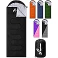 Sportneer Sleeping Bag, 3 Seasons Warm Cold Weather Sleeping Bags for Adults Kids Boys Girls with Compression Sack- Lightweight Camping Essentials Gear Accessories, Backpacking, Hiking