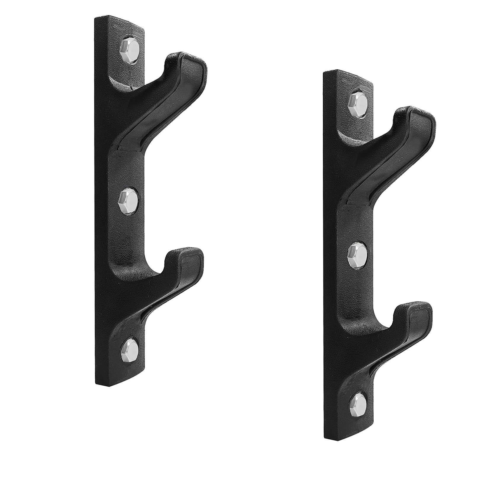 Aoneky Wall Mount Barbell Stoage Rack, Steel and Rubber Layer, Horizotal Barbell Holder for Olympic Weight Lat Pull Down Bar Home Gym, 2 Bars