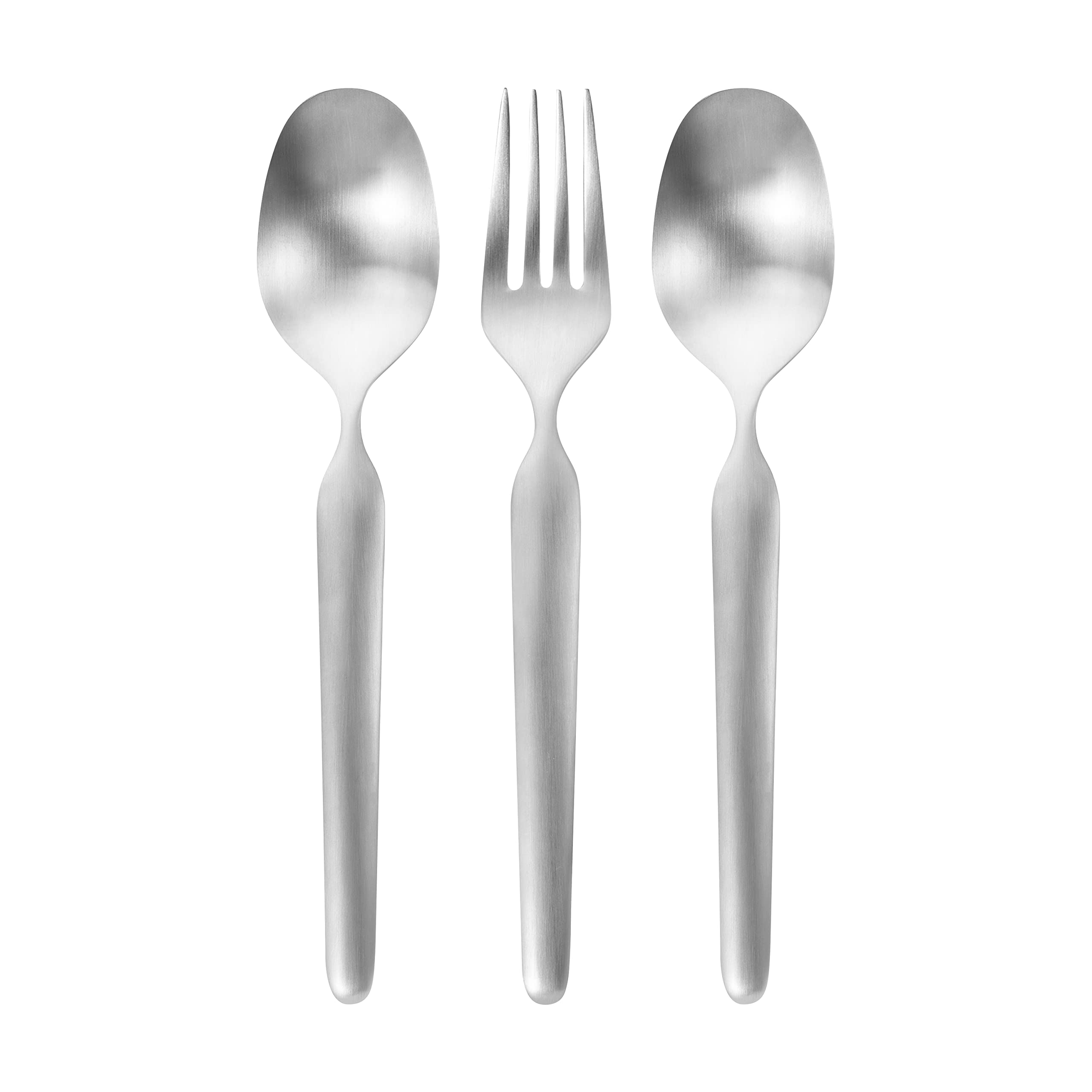 Robert Welch Bergen Satin 3 Piece Serving Set. Made from Stainless Steel. Dishwasher Safe.