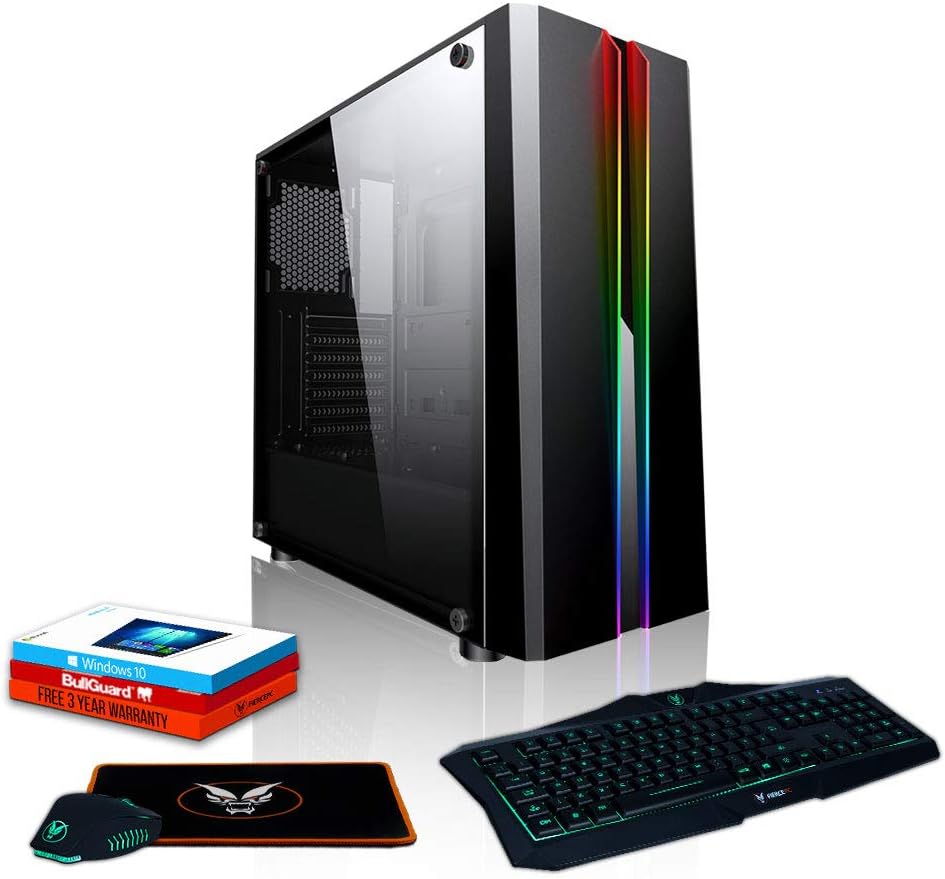 Fierce RGB Gaming PC Bundle AMD Ryzen 3 2300X 4.0GHz, AMD RX 550 2GB