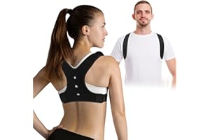 TULIYET Posture Corrector for Women and Men, Adjustable and Breathable Upper Back Brace for Posture, Back Straightener Posture Corrector, Providing Pain Relief from Back, Neck, Shoulder and Clavicle - Black