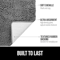 GORILLA GRIP Bath Rug Mat, Thick Soft Absorbent