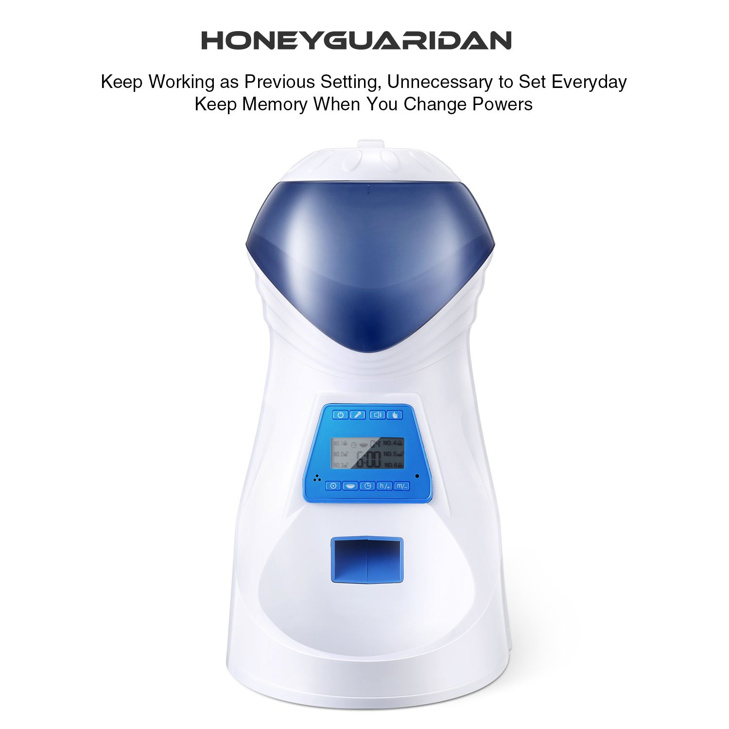 HoneyGuaridan A25 Automatic Pet Feeder Food Dispenser With Removable