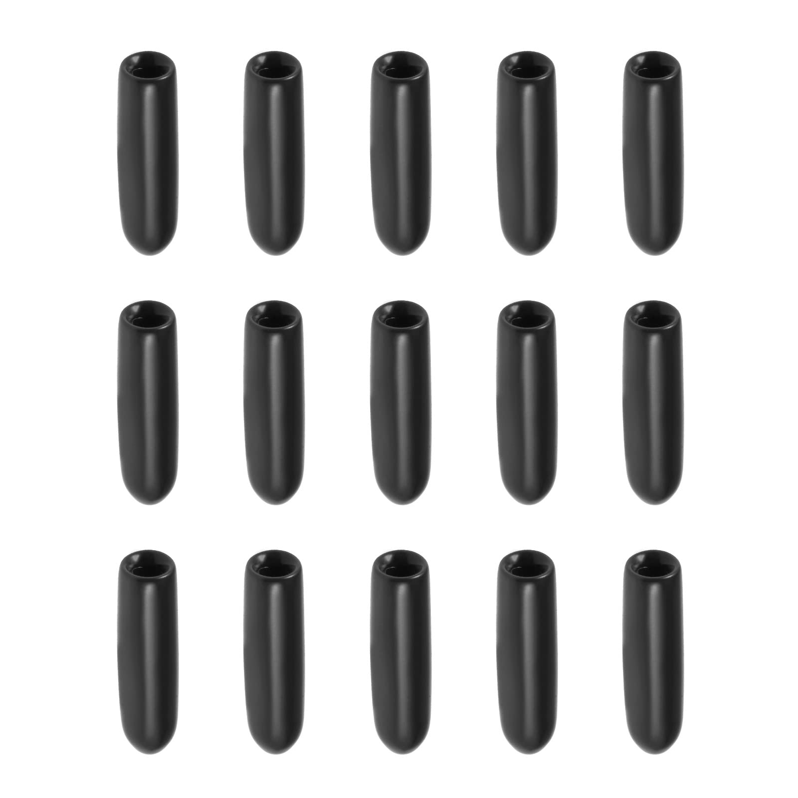 Rebower Screw Thread Protector Cover Rubber End Caps, [for Screw, Bolt, Metal Tubing, Rod, Furniture] - 2.5mm ID/Black/200pcs