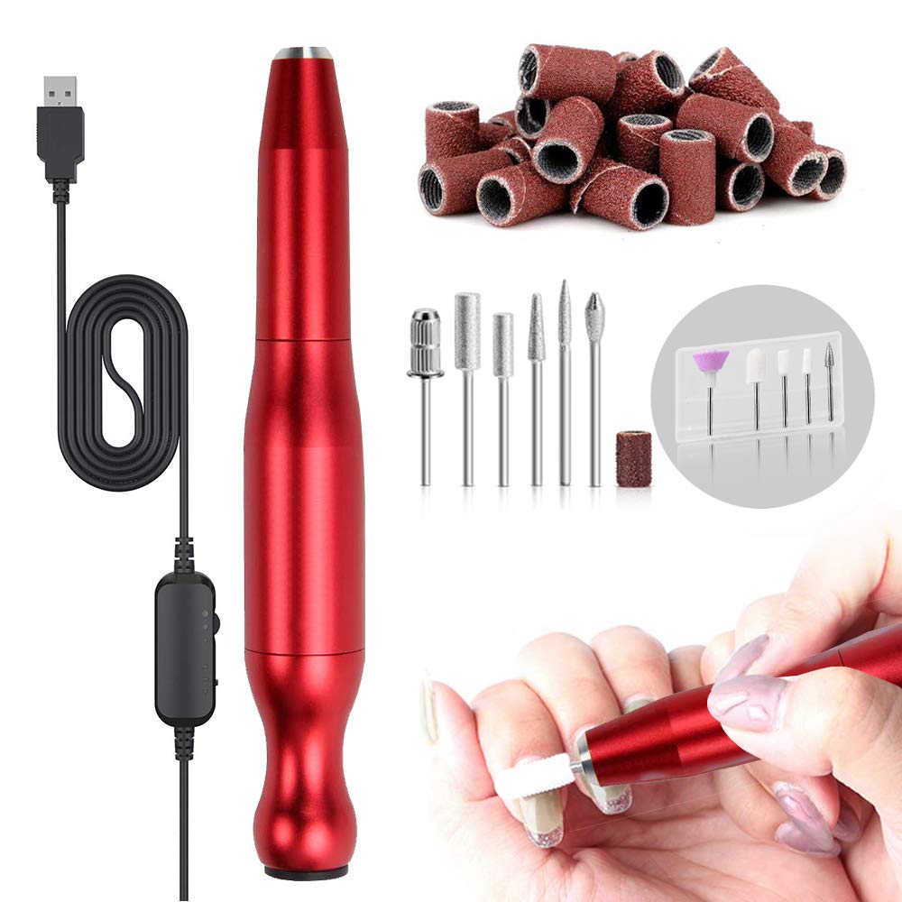 Mua Bestaa 年新モデル ネイルマシン ジェルネイル オフ 角質除去 甘皮処理 初 上級者モデル 超目玉 ネイル用品 ビットセット付き 正 逆回転 スピード無段階 高速回転 000rpm 低振動 低騒音 Usb給電式 で持ち運びok レッド Tren Amazon Nhật Chinh Hang