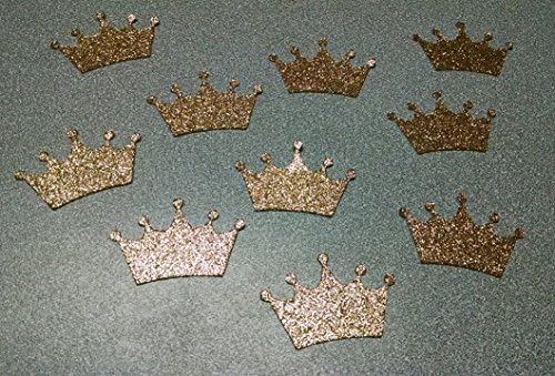 Gold Glitter Crown Die Cuts