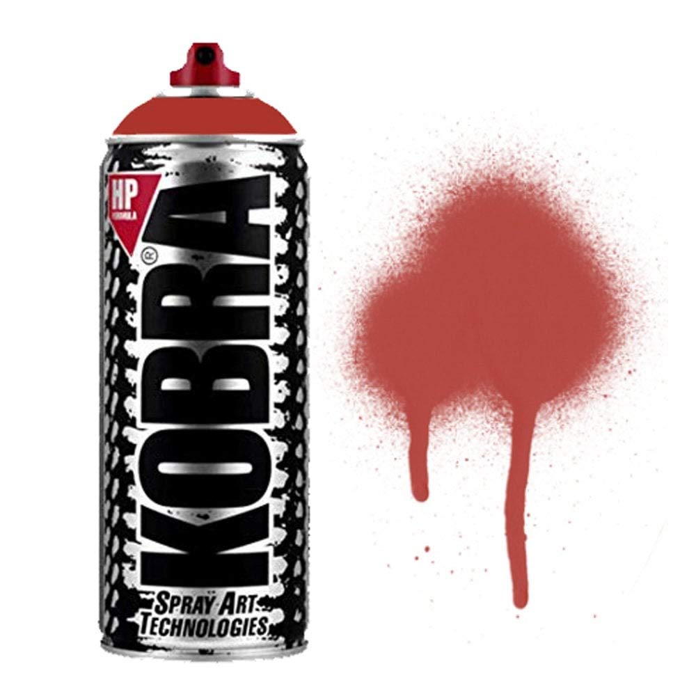 KOBRA HP High Pressure Spray Paint 400ml Can – Professional Grade 100% Acrylic Formula with Matte Finish for Graffiti, Street Art, Crafts & Multi-Surface Use (260 Tnt)