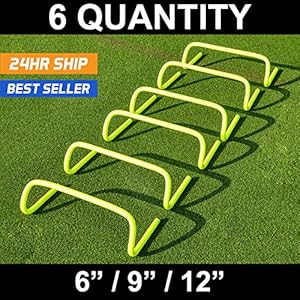 Forza 6”/9”/12″ Speed Hurdles for Agility Training [Set of 6] | Hurdles Training Equipment | Multi-Sports Equipment | Speed & Agility Training Equipment