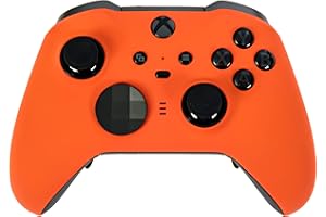 CRAZY CONTROLLERZ Xbox Elite Series 2 Custom Soft Touch Controller - Soft Touch Feel, Added Grip, Neon Orange Color - Compatible with Xbox One, Series X, Series S