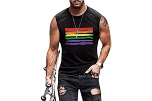 CEHEWET Men Pride Tank Tops Be You Love Wins Letter Print Shirt Graphic Gay Pride LGBT Sleeveless Shirt Tee