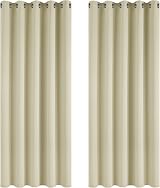 Deconovo Thermal Insulated Eyelet Curtains 66 x 54 Silver Grey 2 Panels
