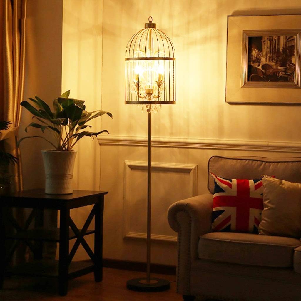 metal birdcage floor lamp