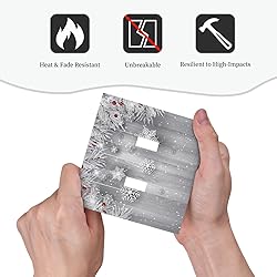 Winter Snowflake 2 Gang Light Switch Plate Cover