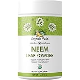 Organic Veda Neem Leaf Powder - Gentle Dried Organic Neem Leaves Powder - Herbal Supplement for Skin, Gut Cleanse & Immune Support - Non-GMO, Gluten-Free, Vegan – 4 oz