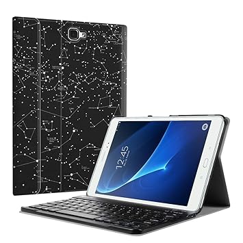 Fintie Bluetooth Tastatur Hülle für Samsung Galaxy Tab A 10,1 Zoll T580N / T585N Tablet - Ultradünn leicht Schutzhülle mit ma