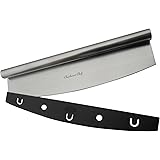 Checkered Chef Pizza Cutter Sharp Rocker Blade With Cover. Heavy Duty Stainless Steel. Best Way To Cut Pizzas And More. Dishwasher Safe.