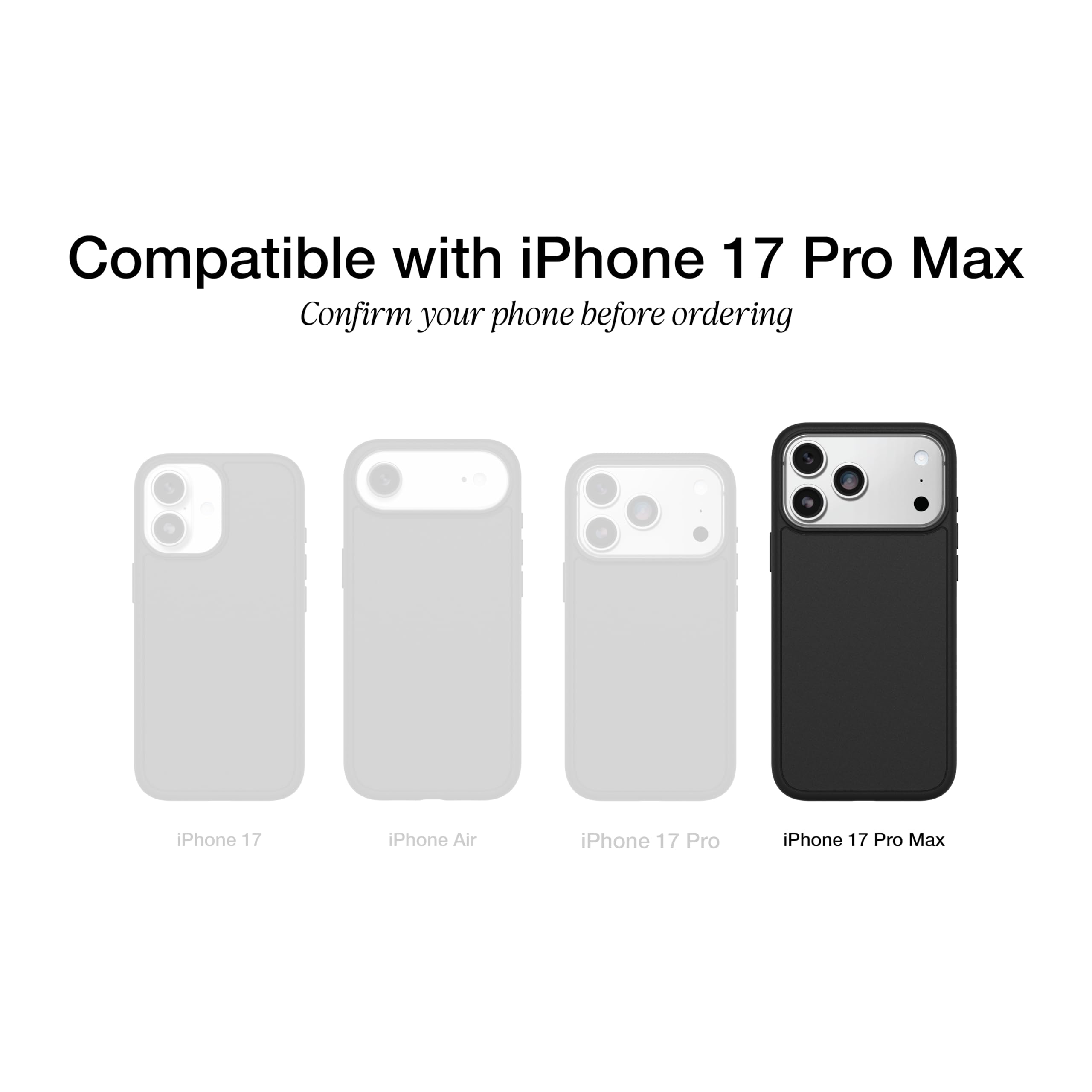 OtterBox iPhone 17 Pro Max Defender Pro Series Case - Black - Tough, Rugged & Durable iPhone Case, Snaps on MagSafe